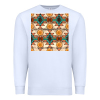 White native american aztec seamless pattern 1 Premium Sweatshirt - BundleAndBundleShop