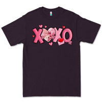 Plum xoxo disco heart valentine's day Premium Tee - MaliasSmallBusiness