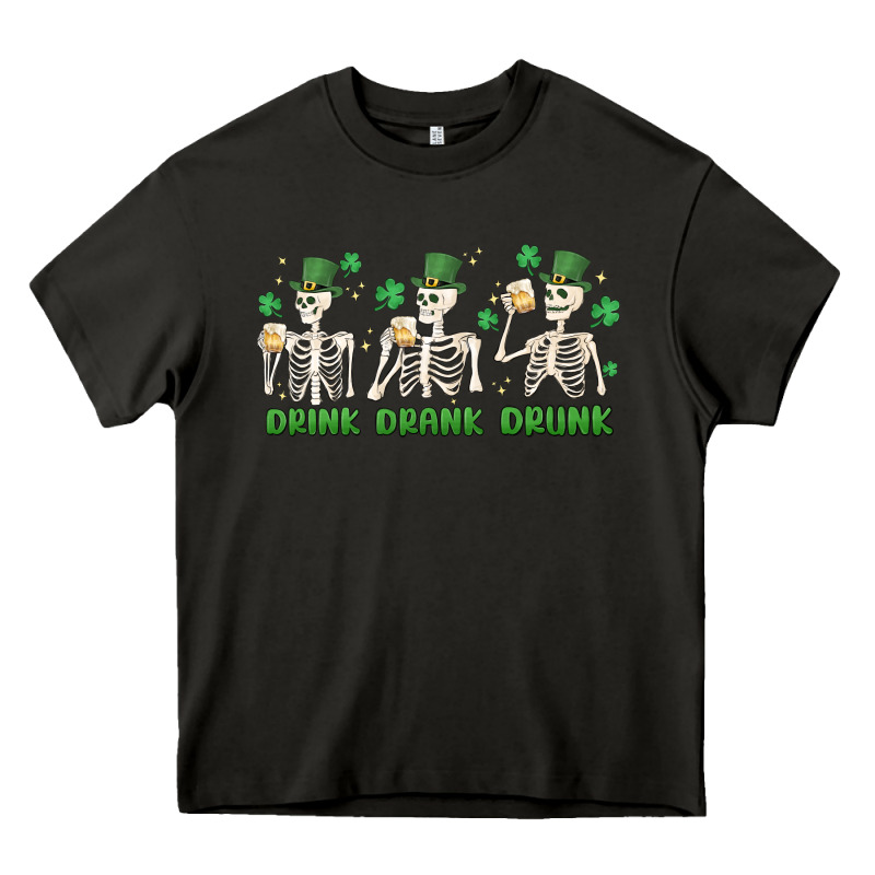 Drink Drank Drunk St. Patricks Day Skeletons Heavy Core Tee by MaliasSmallBusiness | Teevron