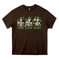 Chocolate Brown drink drank drunk st. patricks day skeletons Heavy Core Tee - MaliasSmallBusiness