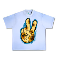 Grape Ice Yellow Glitter Sunflower Peace Sign Urban Heavy Tee - Jasminsmagicworld
