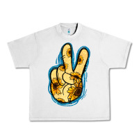 Lunar Rock Yellow Glitter Sunflower Peace Sign Urban Heavy Tee - Jasminsmagicworld