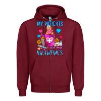 Burgundy My Patients Are My Valentine Coffee Mug Zipper Hoodie - FaDigitalArtStudio