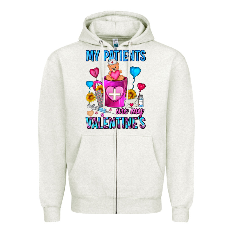 My Patients Are My Valentine Coffee Mug Zipper Hoodie by FaDigitalArtStudio | Teevron