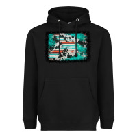 Black western serape cowhide turquoise glitter Heavyweight Hoodie - FaDigitalArtStudio