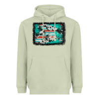 Matcha western serape cowhide turquoise glitter Heavyweight Hoodie - FaDigitalArtStudio