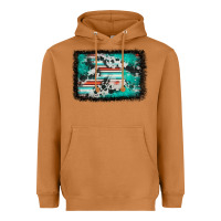 Meerkat western serape cowhide turquoise glitter Heavyweight Hoodie - FaDigitalArtStudio