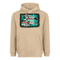 Mushroom western serape cowhide turquoise glitter Heavyweight Hoodie - FaDigitalArtStudio