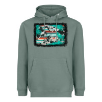 Sage western serape cowhide turquoise glitter Heavyweight Hoodie - FaDigitalArtStudio
