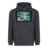 Smoke western serape cowhide turquoise glitter Heavyweight Hoodie - FaDigitalArtStudio