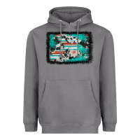 Storm western serape cowhide turquoise glitter Heavyweight Hoodie - FaDigitalArtStudio
