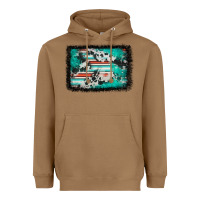 Toasted Coconut western serape cowhide turquoise glitter Heavyweight Hoodie - FaDigitalArtStudio