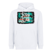 White western serape cowhide turquoise glitter Heavyweight Hoodie - FaDigitalArtStudio