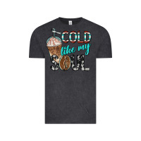 Vintage Black cold like my soul with coffee Vintage Tee - BarkalooDesign