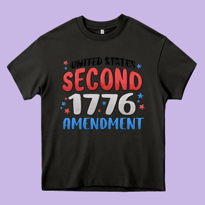 United States Second 1776 Amendment Heavy Core Tee Designed By Maliassmallbusiness