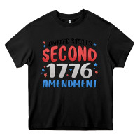 Black united states second 1776 amendment Heavy Core Tee - MaliasSmallBusiness