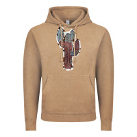 Vintage Coffee Cowhide Old Cactus Vintage Hoodie - RanaPortraitStore