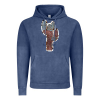 Vintage Denim Cowhide Old Cactus Vintage Hoodie - RanaPortraitStore