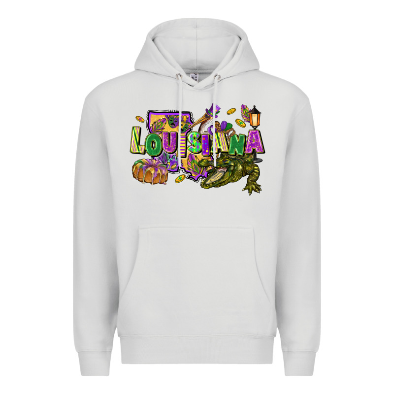 Louisiana Mardi Gras Premium Hoodie by FaDigitalArtStudio | Teevron