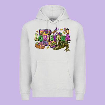 Louisiana Mardi Gras Premium Hoodie Designed By Fadigitalartstudio