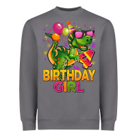 Storm 4th birthday girl t rex pink Heavyweight Sweatshirt - CowGirlArtShop