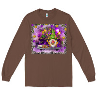 Chestnut Mardi Gras gnome on the truck Long Sleeve Tee - NancyCooperArtShop
