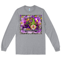 Heather Grey Mardi Gras gnome on the truck Long Sleeve Tee - NancyCooperArtShop