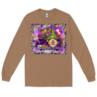 Toasted Coconut Mardi Gras gnome on the truck Long Sleeve Tee - NancyCooperArtShop
