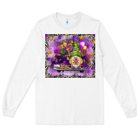 White Mardi Gras gnome on the truck Long Sleeve Tee - NancyCooperArtShop