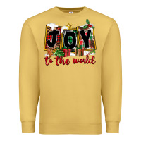 Antique Gold Joy To The World Premium Sweatshirt - FaDigitalArtStudio