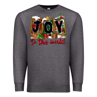 Charcoal Heather Joy To The World Premium Sweatshirt - FaDigitalArtStudio