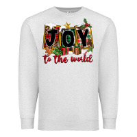 Oatmeal Heather Joy To The World Premium Sweatshirt - FaDigitalArtStudio
