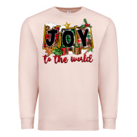 Pale Pink Joy To The World Premium Sweatshirt - FaDigitalArtStudio