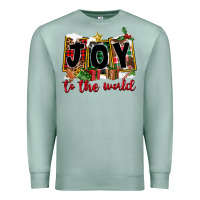 Seafoam Joy To The World Premium Sweatshirt - FaDigitalArtStudio