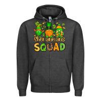 Charcoal Heather St. Patrick's Shenanigans squad gnomies Zipper Hoodie - OliviaCreatesArt