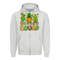 Dove Grey St. Patrick's Shenanigans squad gnomies Zipper Hoodie - OliviaCreatesArt