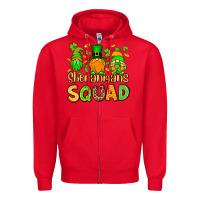 Red St. Patrick's Shenanigans squad gnomies Zipper Hoodie - OliviaCreatesArt