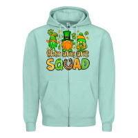Seafoam St. Patrick's Shenanigans squad gnomies Zipper Hoodie - OliviaCreatesArt