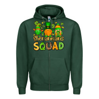 Sports Green St. Patrick's Shenanigans squad gnomies Zipper Hoodie - OliviaCreatesArt