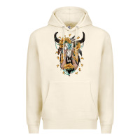 Tofu sunflower boho bull skull with hands Premium Hoodie - RanaPortraitStore