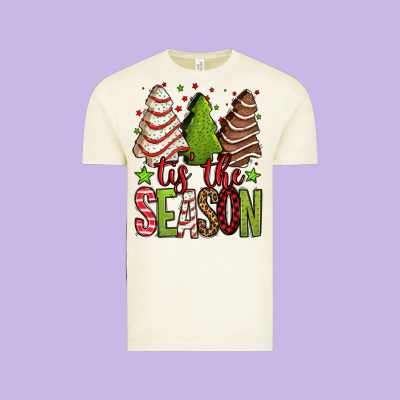 Tis The Season Christmas Cakes Vintage Tee Designed By Jasminsmagicworld
