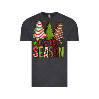 Vintage Black tis the season christmas cakes Vintage Tee - Jasminsmagicworld