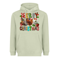 Matcha Merry christmas chickens Heavyweight Hoodie - FaDigitalArtStudio