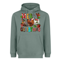 Sage Merry christmas chickens Heavyweight Hoodie - FaDigitalArtStudio
