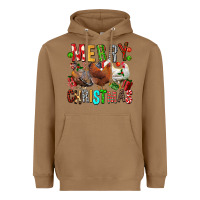 Toasted Coconut Merry christmas chickens Heavyweight Hoodie - FaDigitalArtStudio