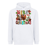 White Merry christmas chickens Heavyweight Hoodie - FaDigitalArtStudio