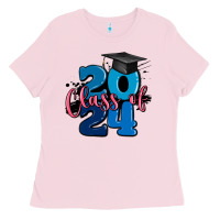 Bubblegum Pink class of 2024 Ladies Tee - MaliasSmallBusiness