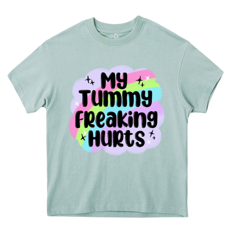 My Tummy Freaking Hurts Heavy Core Tee by MaliasSmallBusiness | Teevron