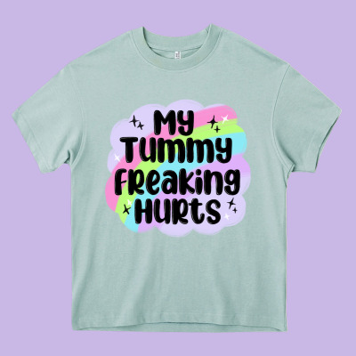 My Tummy Freaking Hurts Heavy Core Tee Designed By Maliassmallbusiness