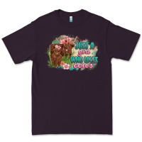Plum just a girl who loves cows Premium Tee - MaliasSmallBusiness